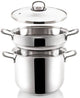 Série Orion anett - poêle à vapeur en acier inoxydable - 5l - diamètre 22 cm - avec insert vapeur
