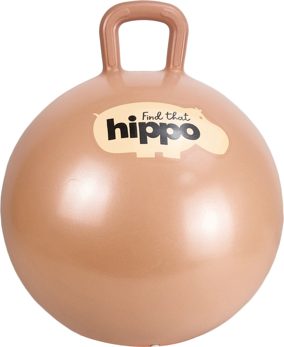 Balle rebondissante Find that hippopotame - orange - ø45 cm - pompe incluse - motricité et équilibre - 2+