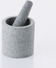 Mortier avec pilon en granit pointe-virgule - semi-poli