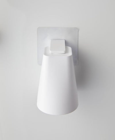 Porte-gobelet de salle de bain autocollant Yamazaki - tour - blanc