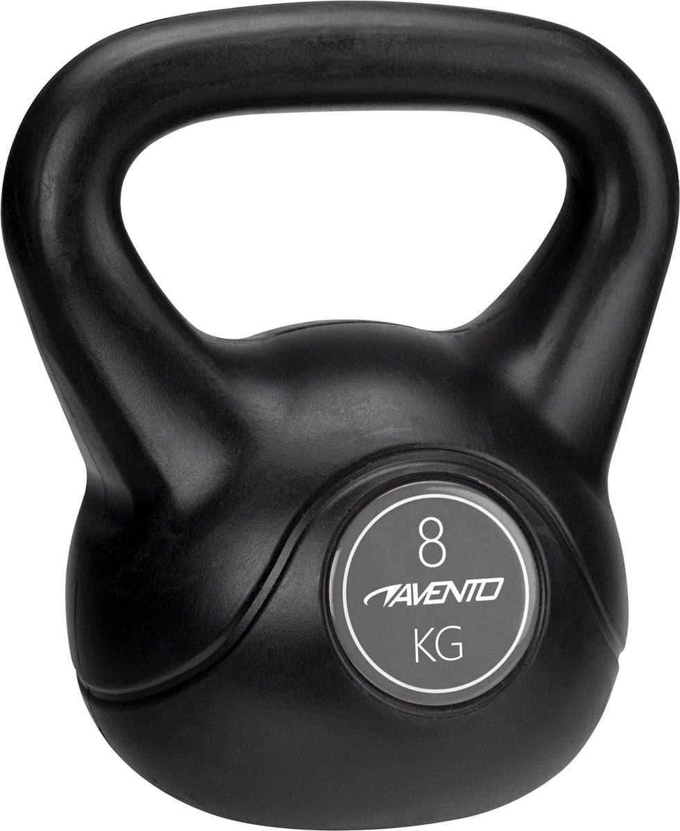 Kettlebell Avento - 8 kg - noir