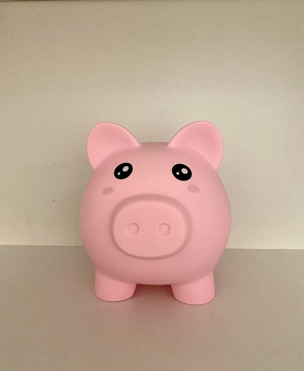 I-total tirelire cochon incassable - tirelire - PVC - éducatif - tirelire rose