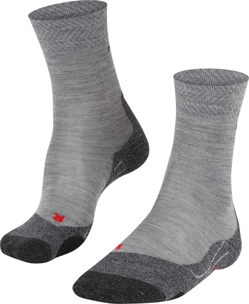Falke tk2 mélange anti-ampoules laine épaisse matériau fonctionnel chaussettes de marche hommes gris - taille 42-43