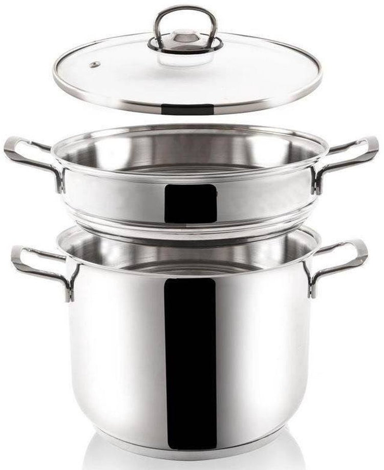 Série Orion anett - poêle à vapeur en acier inoxydable - 5l - diamètre 22 cm - avec insert vapeur