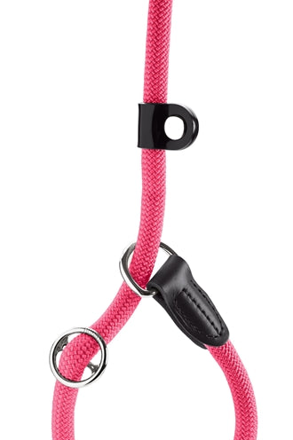 Laisse pour chien de chasse rose fluo