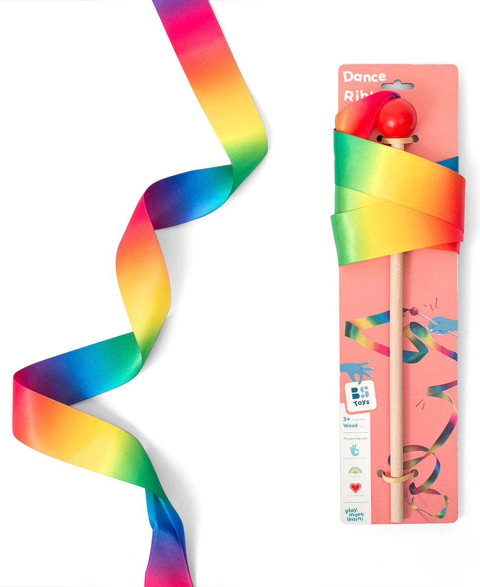 BS Toys Dance Ruban avec bâton en bois