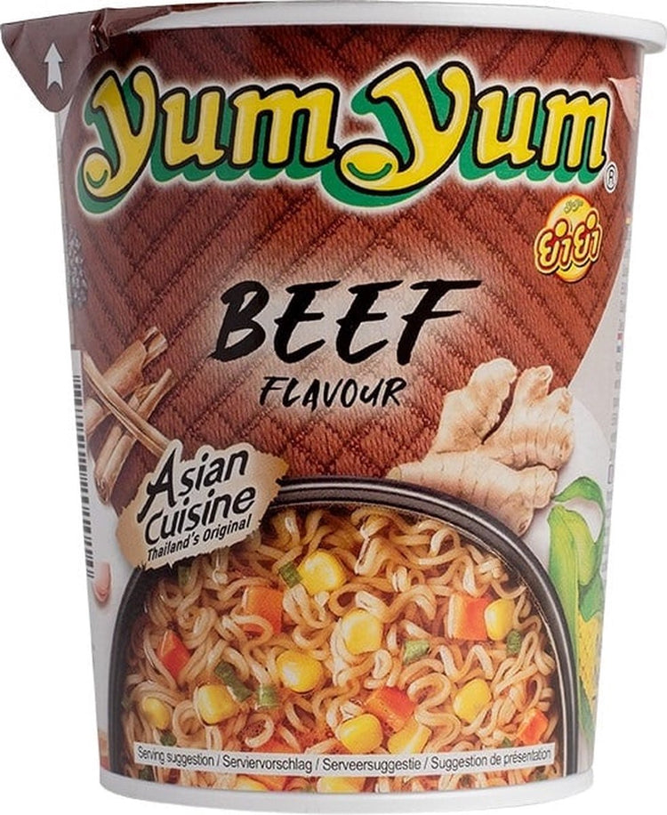 Yum miam nouilles instantanées au bœuf - 12 x 70gr - pack économique