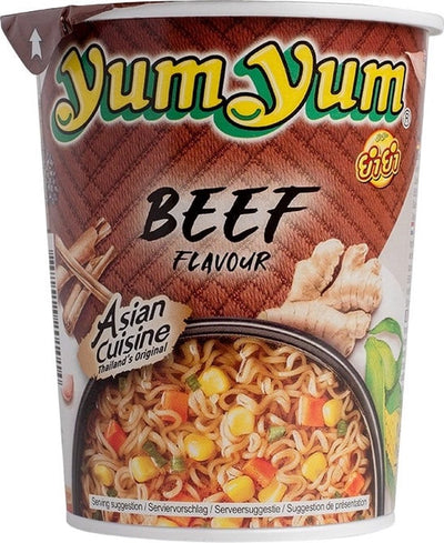 Yum miam nouilles instantanées au bœuf - 12 x 70gr - pack économique