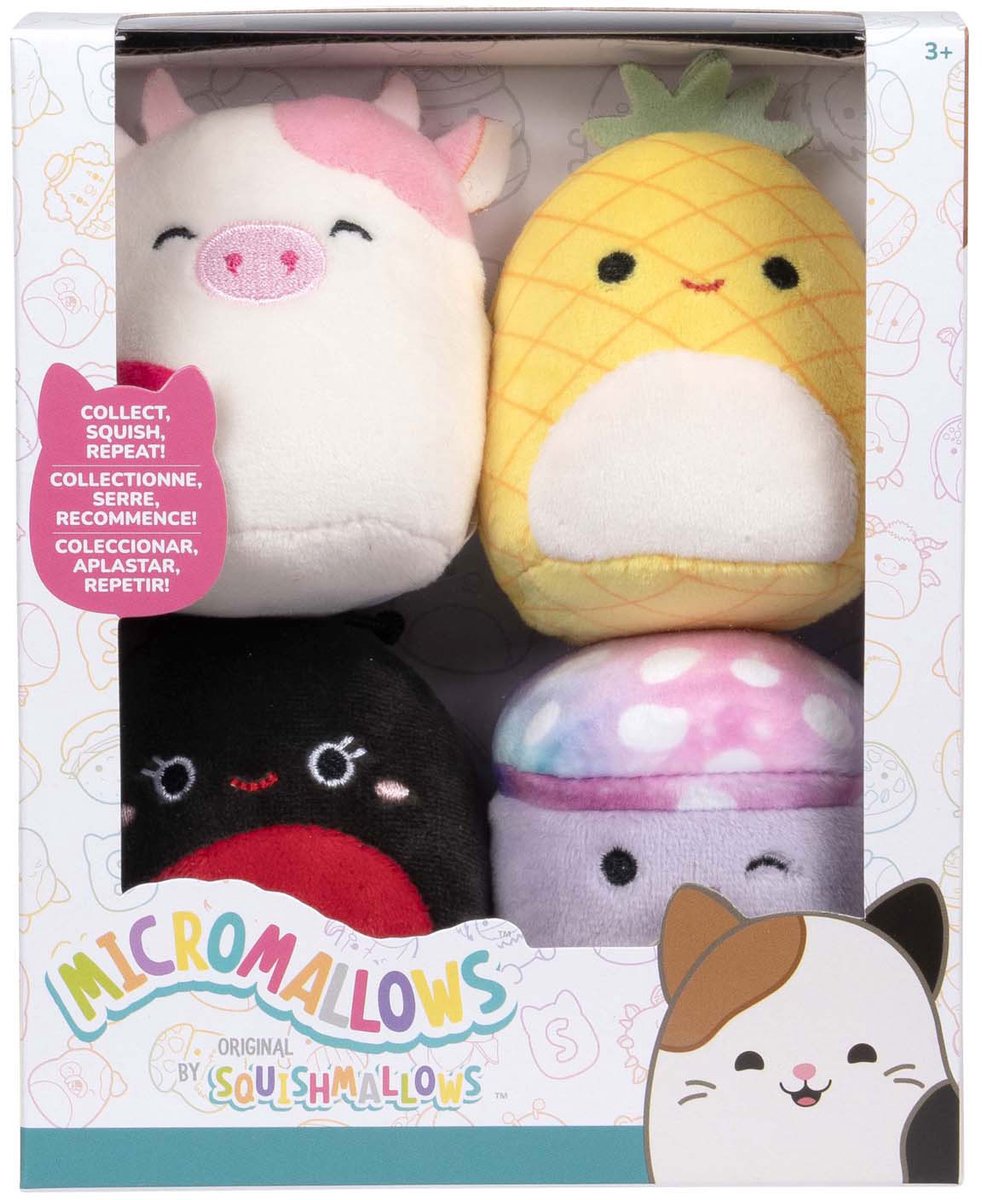 Micromallows en peluche 6,5 cm 4 pièces Set 3