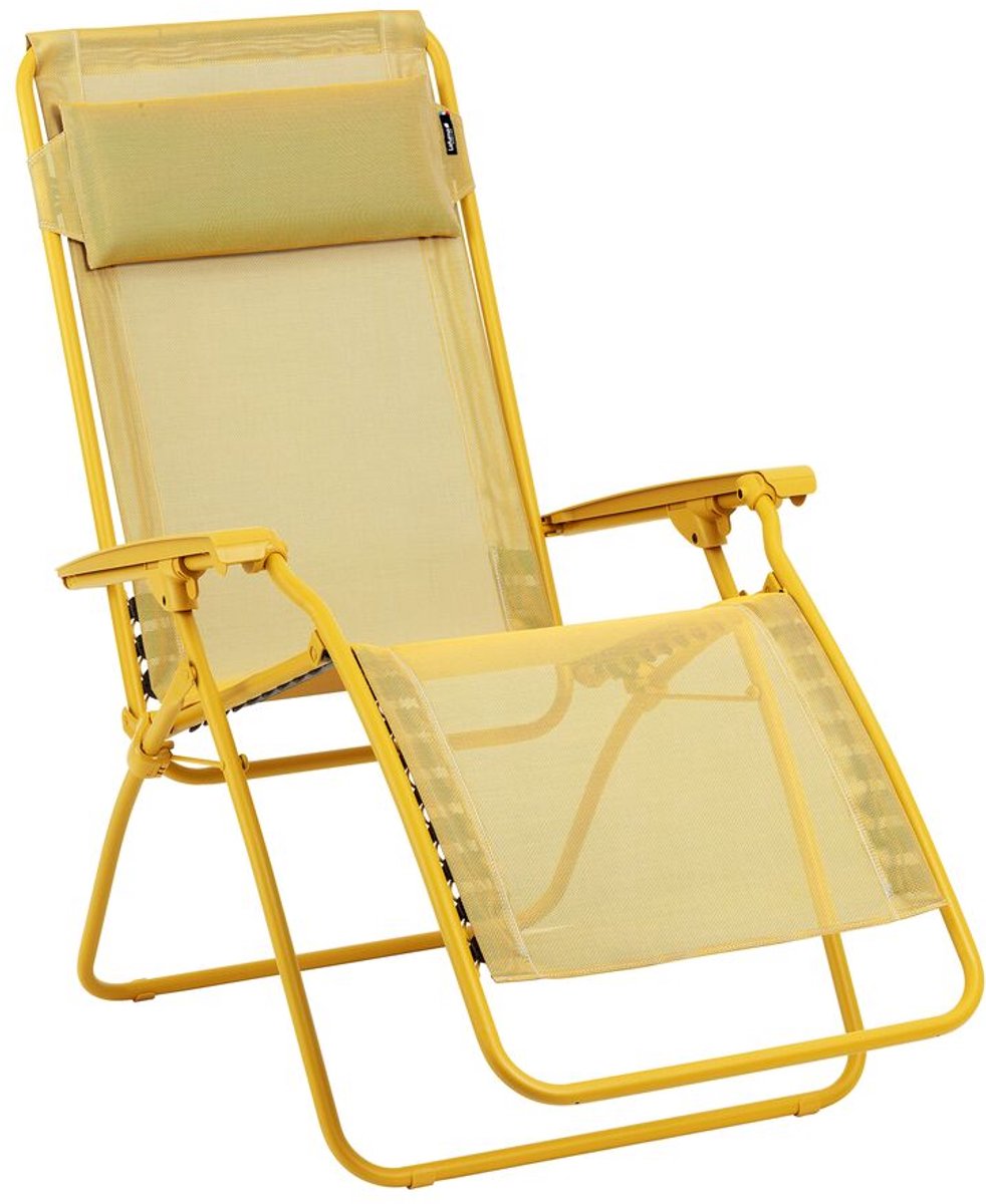 Lafuma r clip - fauteuil relax - réglable - pliable - zéro gravité - color block - miel