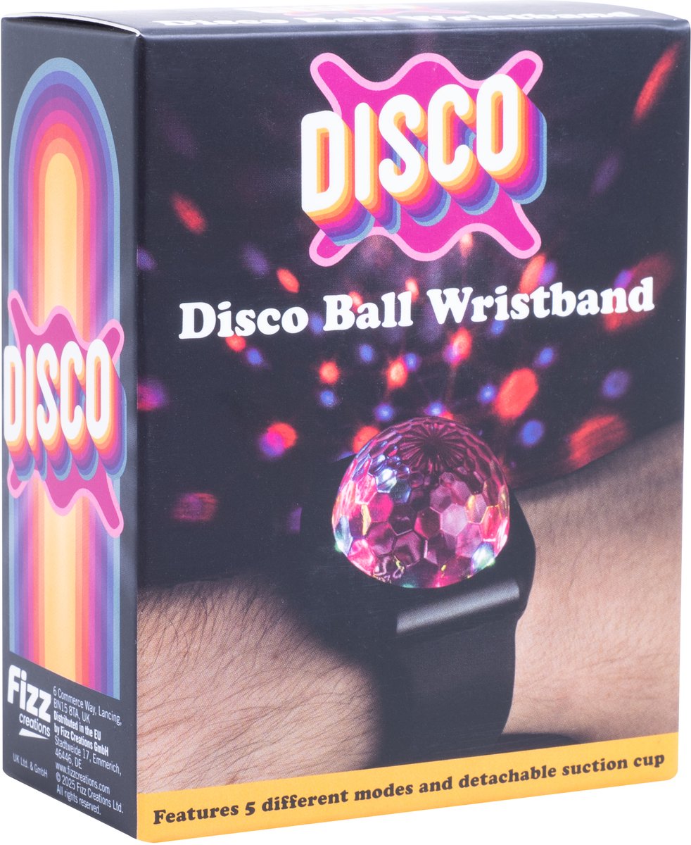 Bracelet de soirée disco Mad Monkey - superbes effets - 5 modes - USB-C