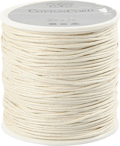 Creativ Company Cordon en coton blanc cassé Épaisseur 1 mm, 40m