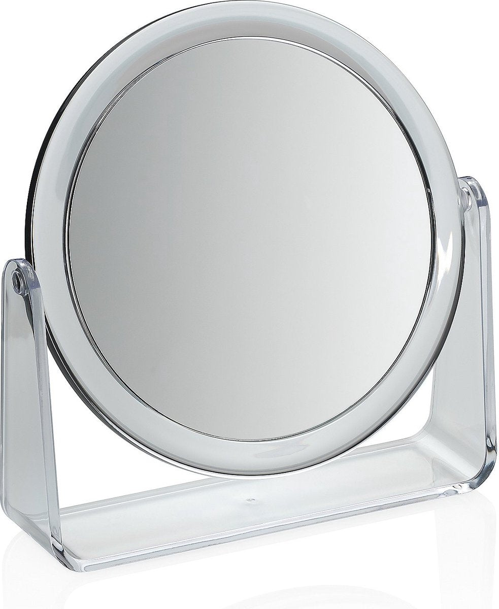 Kela salle de bain - via miroir ø 20 cm - plastique - transparent