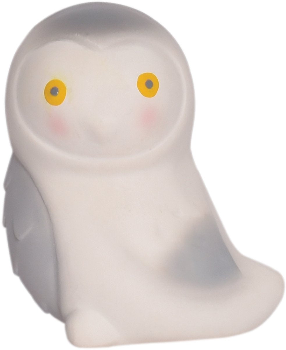 Tikiri mon premier animal arctique - hibou des neiges - caoutchouc naturel - avec clochette - 0 ans