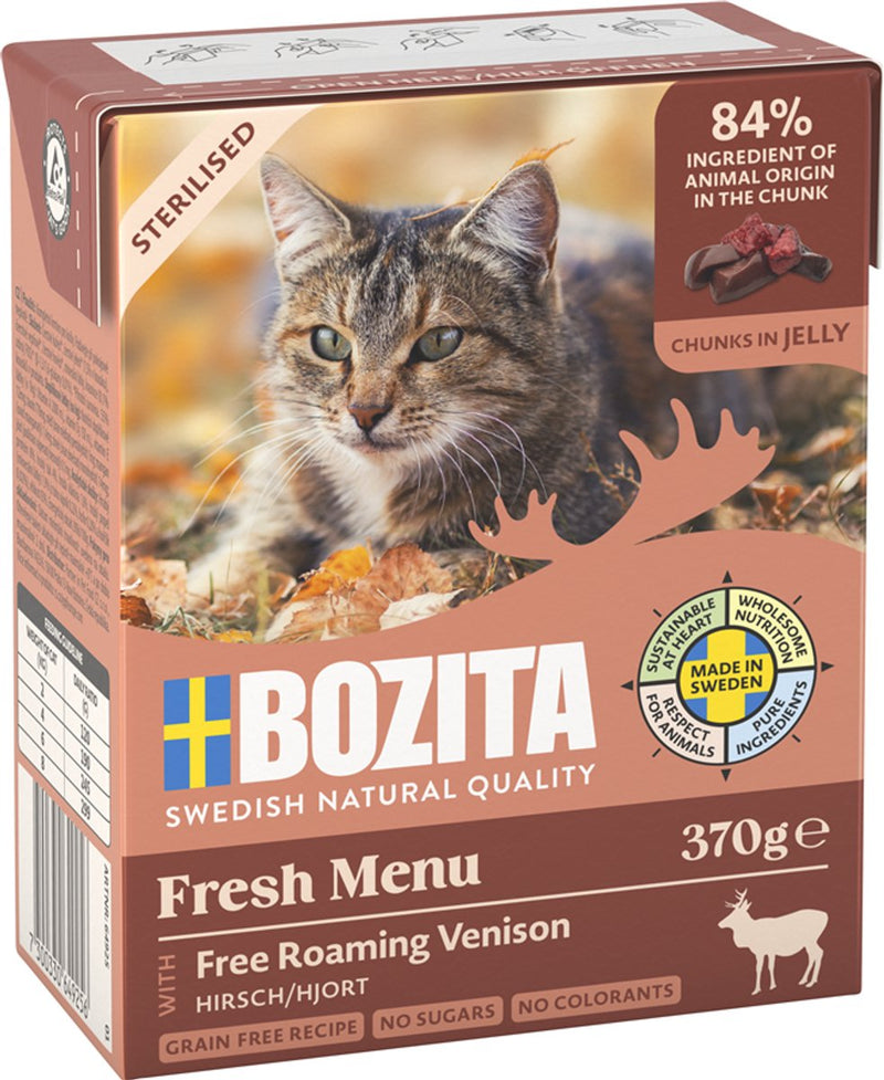 Bozita série stérilisée - nourriture humide pour chats stérilisés - en gelée - avec gibier - 6x370g