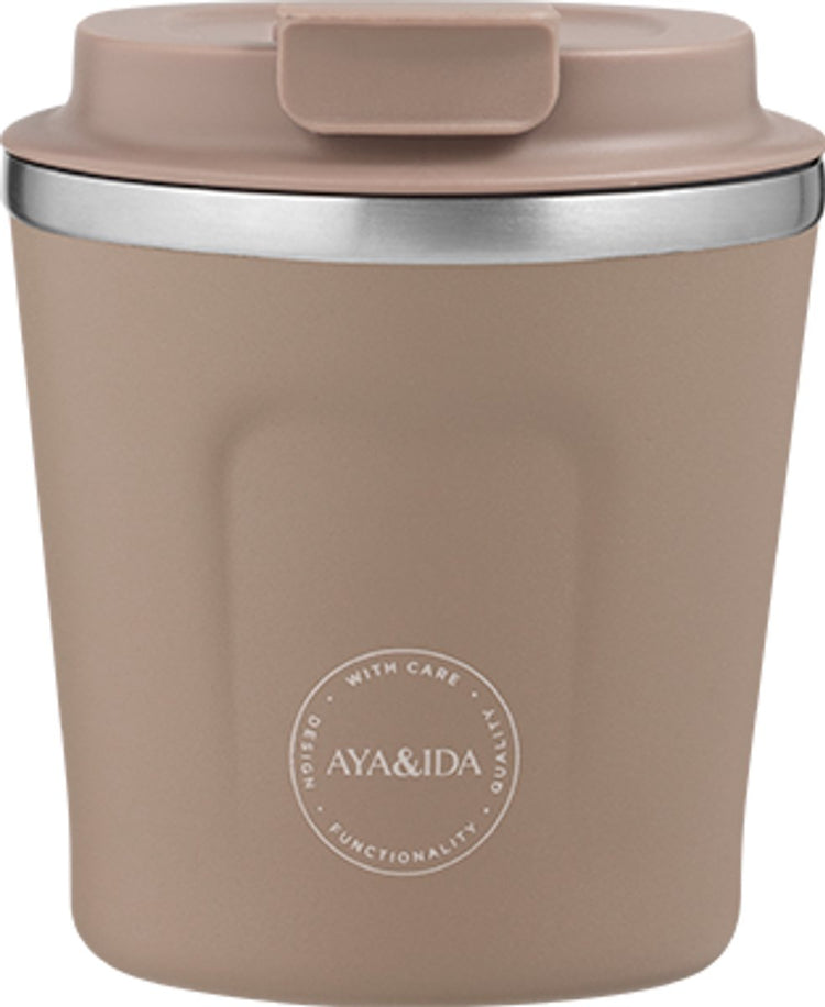 Aya ida aya ida - cup2go - tasse à café - café à emporter - tasse de voyage - à emporter avec vous - 240 ml - brun poussiéreux nouveau