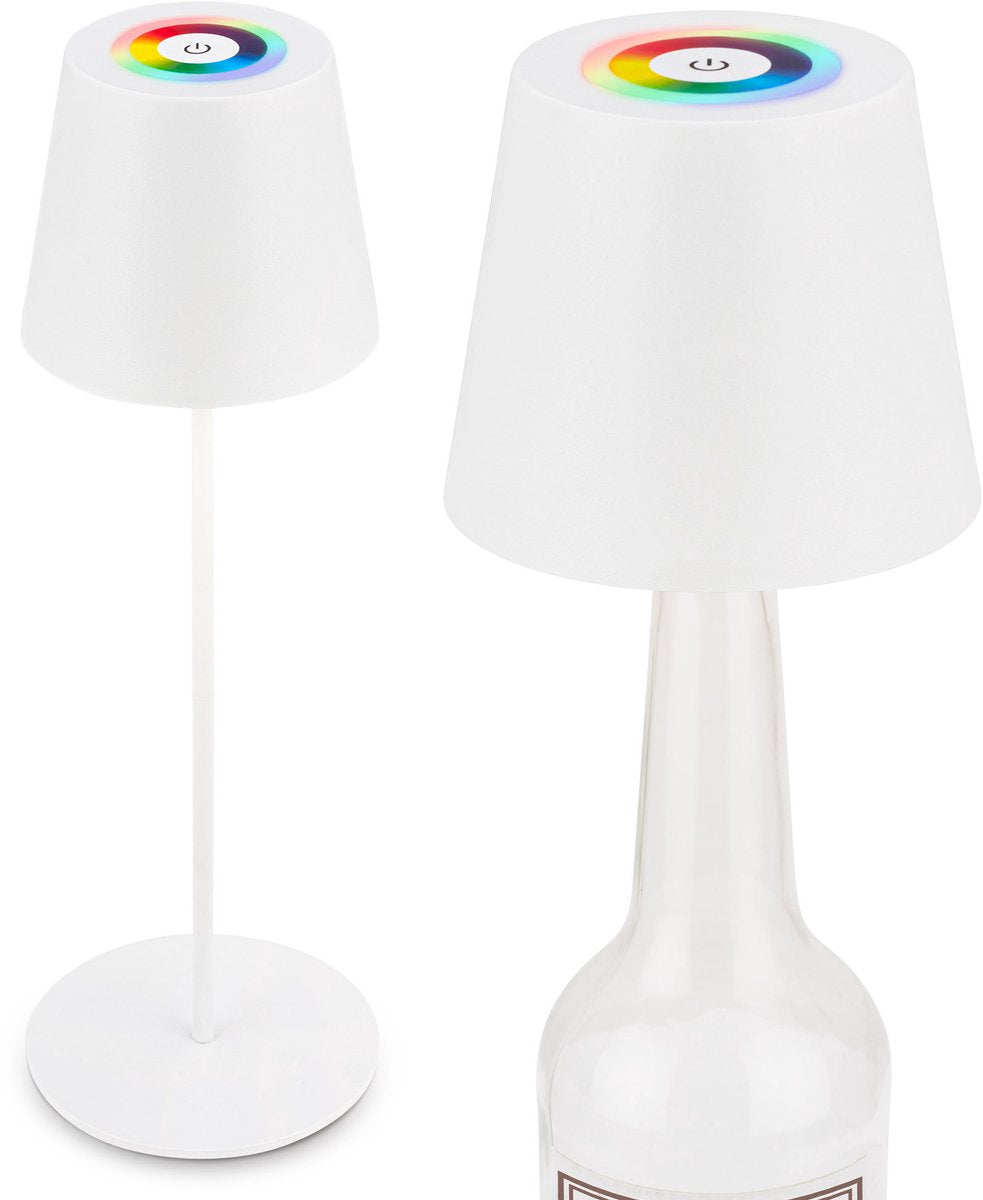 Briloner calida - lampe de table rechargeable - dimmable - pour intérieur et extérieur - 3 en 1 - rgbw - ip44 - sans fil - réglable en hauteur - 36 x ø 10,5 cm - blanc