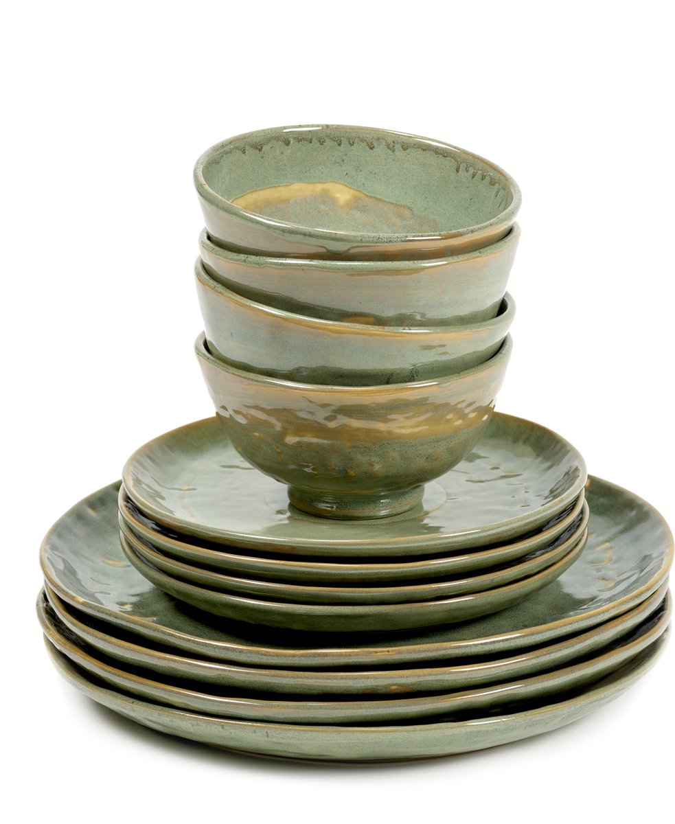Serax - pascale naessens pure - service de table - vert d'eau - 12 pièces