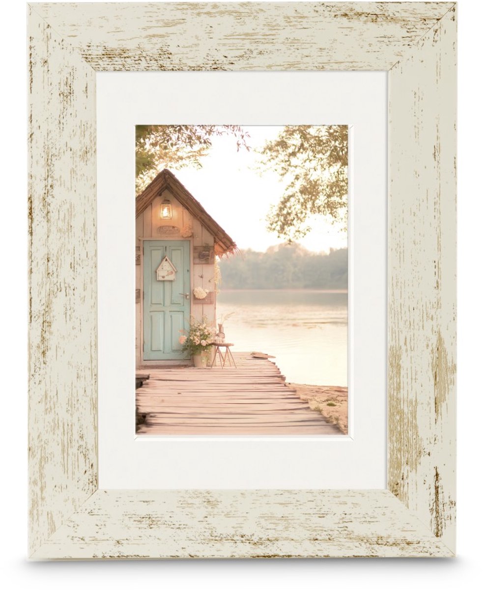Cadre photo Hama - chalet - 20 x 30 cm - vieux blanc