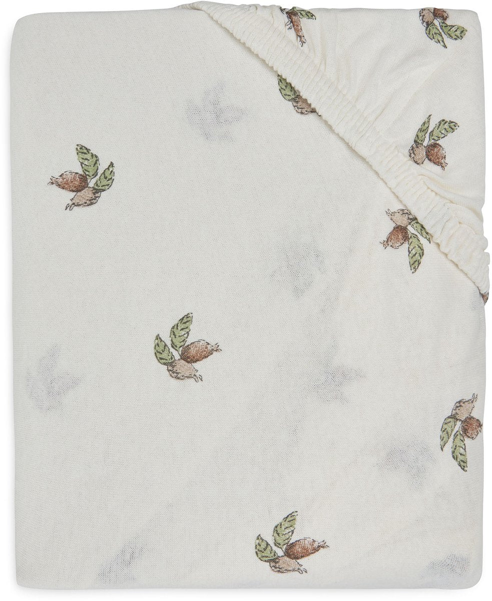 Jollein - drap housse jersey 40 50x80 90cm - berceau, lit, lit bébé - églantier