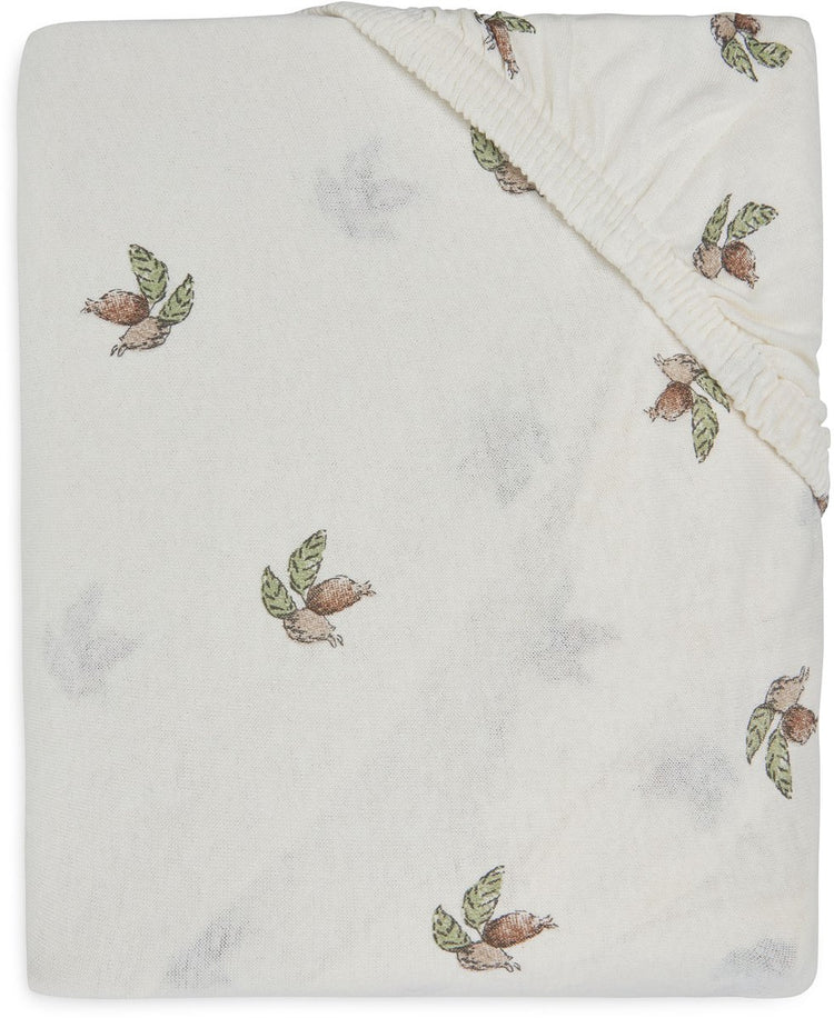 Jollein - drap housse jersey 40 50x80 90cm - berceau, lit, lit bébé - églantier
