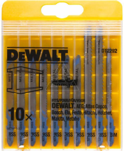Cassette d'accessoires Dewalt, 10 pièces, lames de scie sauteuse pour métal - dt2292-qz