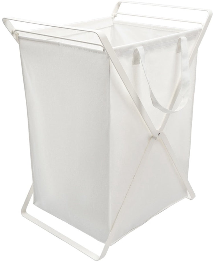 Panier à linge Yamazaki avec sac à linge amovible - tour - blanc
