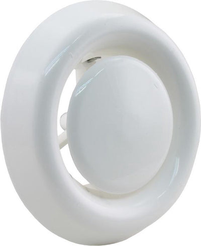 Vanne d'extraction Starx ronde - volet de ventilation réglable - diamètre du conduit Ø100-125 mm - blanc