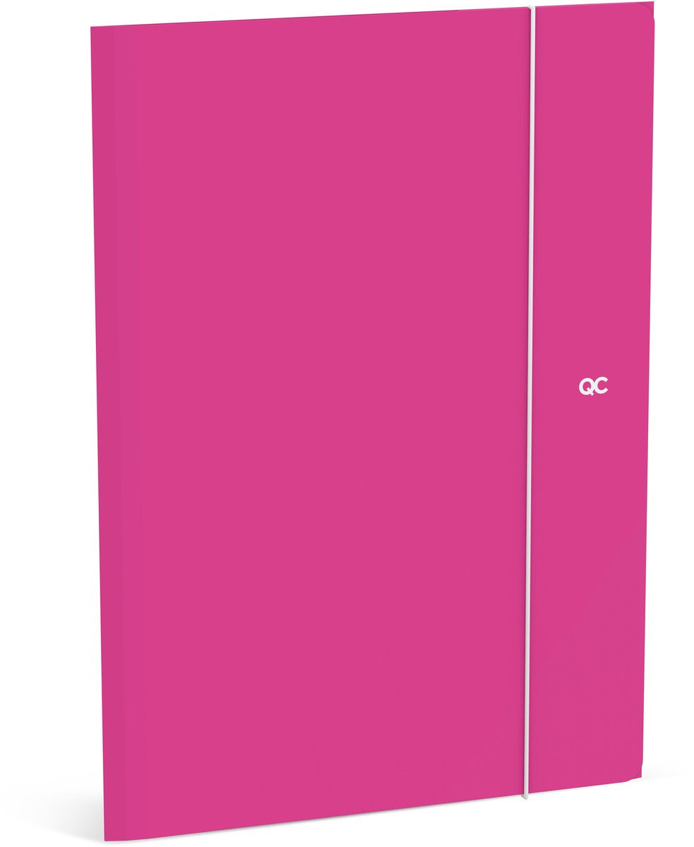 Dossier élasto couleur Qc - fuchsia