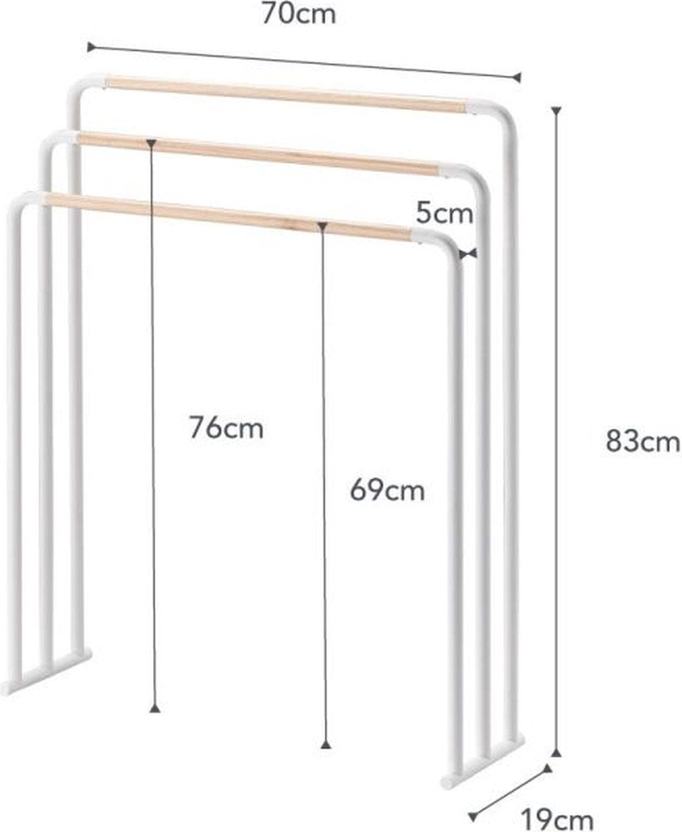 Yamazaki porte-serviettes salle de bain - uni - blanc