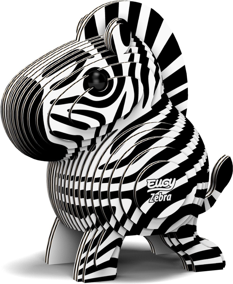 Puzzle 3D Eugy - zèbre - animaux sauvages - durable - collectionnez-les tous - 6 ans
