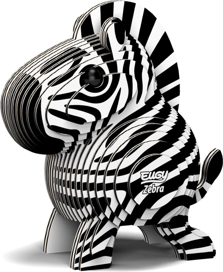 Puzzle 3D Eugy - zèbre - animaux sauvages - durable - collectionnez-les tous - 6 ans