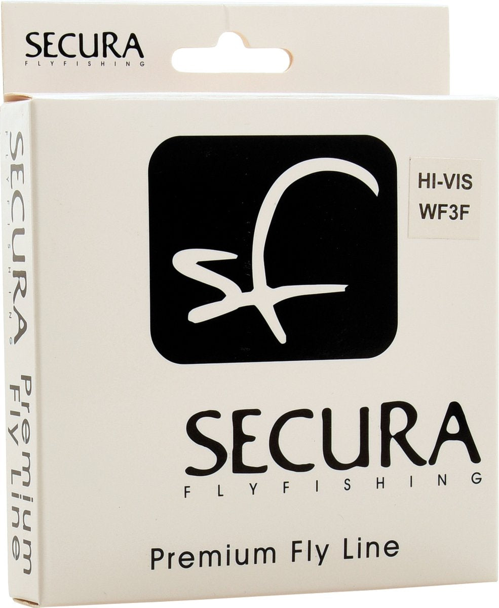 Secura fly line wf3f hi-vis - ligne de pêche - ligne de pêche à la mouche - taper - orange - truite - pêche à la mouche