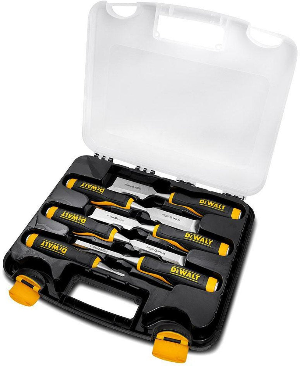 Dewalt - jeu de ciseaux à bois - 6 pièces - acier - poignée ergonomique