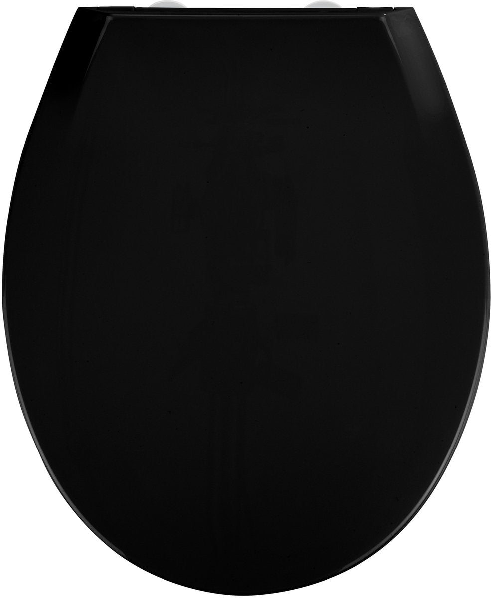 Wenko abattant de toilettes kos - thermoplastique noir - fermeture soft close easy-close - fixation fix-clip déclicable - abattant de toilettes - abattant de toilettes - abattant de toilettes noir