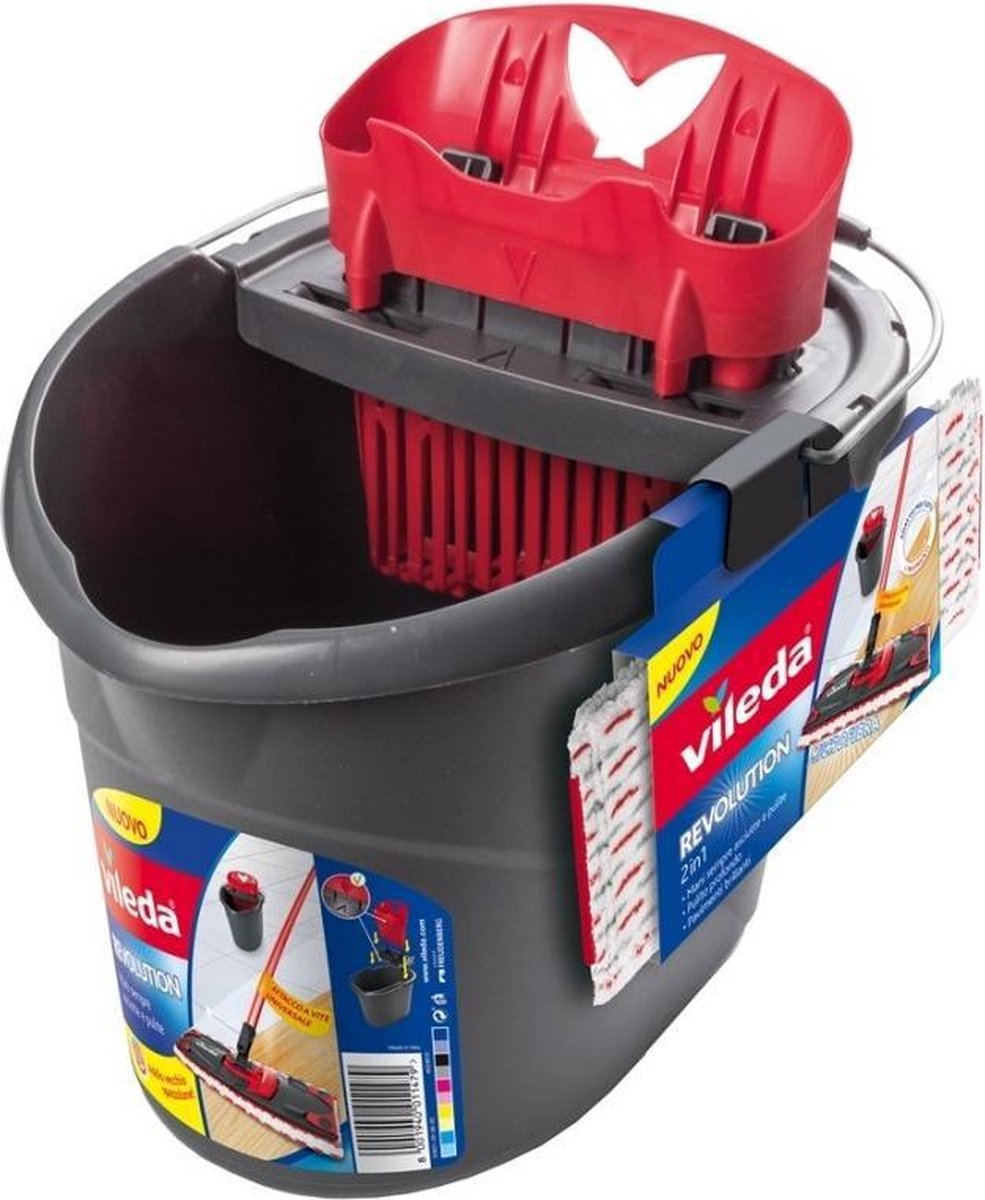 Vileda revolution mop set de vadrouille avec seau 2 en 1