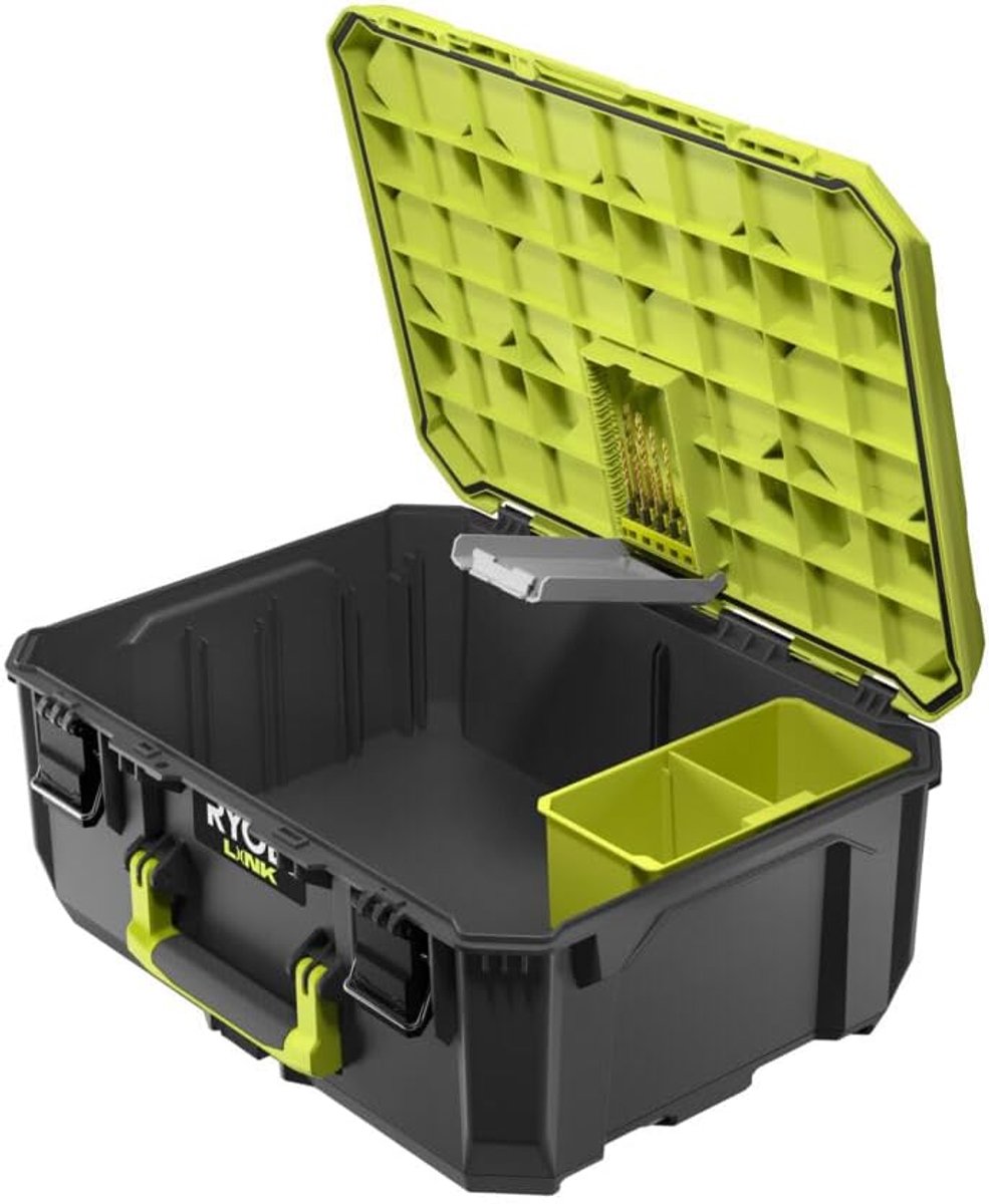 Ryobi link storage box rsl102 boîte à outils m (capacité de charge jusqu'à 36 kg, étanche selon ip65)