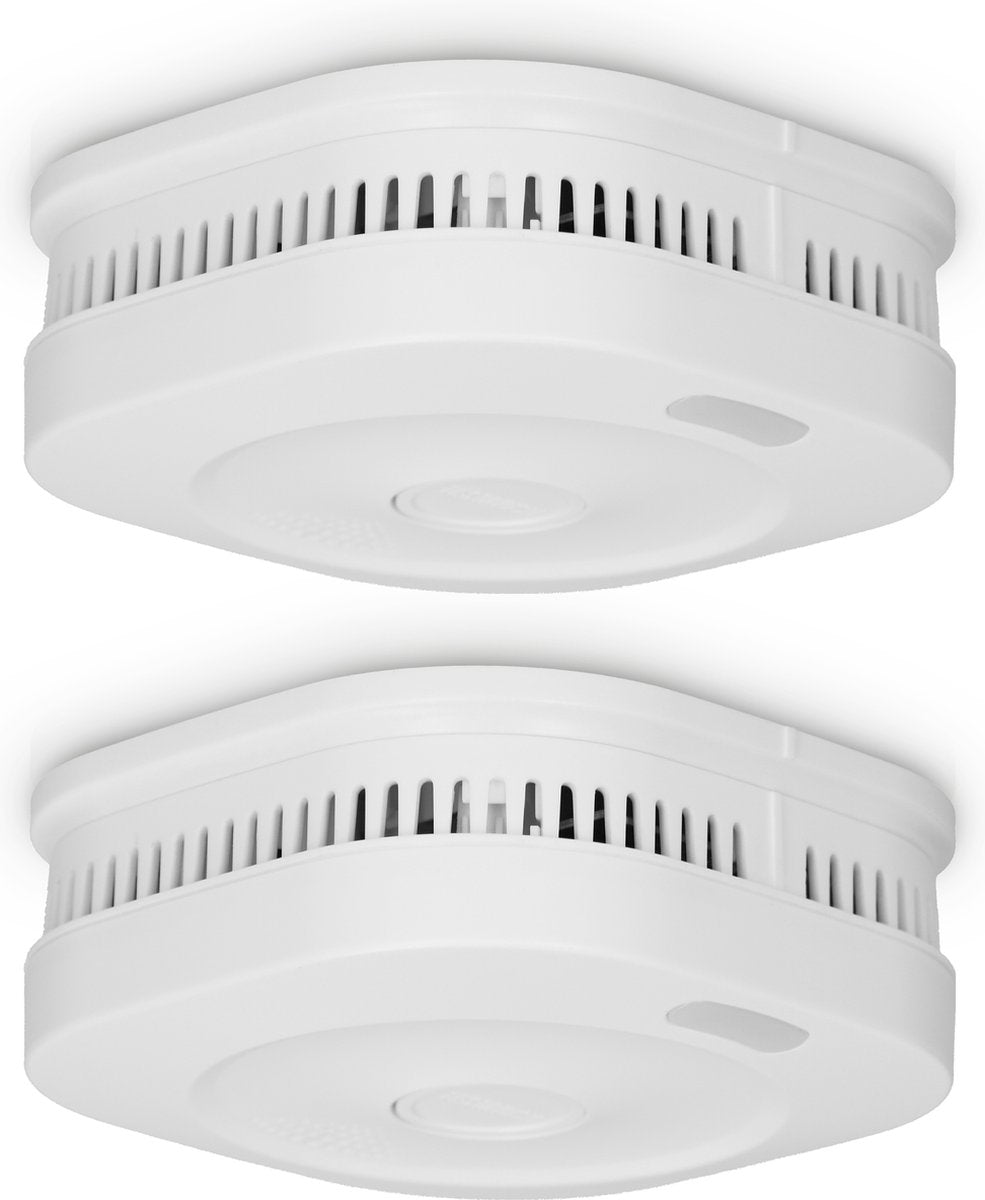 Détecteur de fumée intelligent WiFi Alecto smartsmoke11 - batterie 10 ans - conforme à la norme européenne EN14604 - 2 pièces