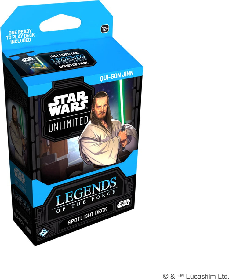 Jeux de vol fantastiques Star Wars Légendes illimitées de la force Spotlight Deck Qui-qon Jinn