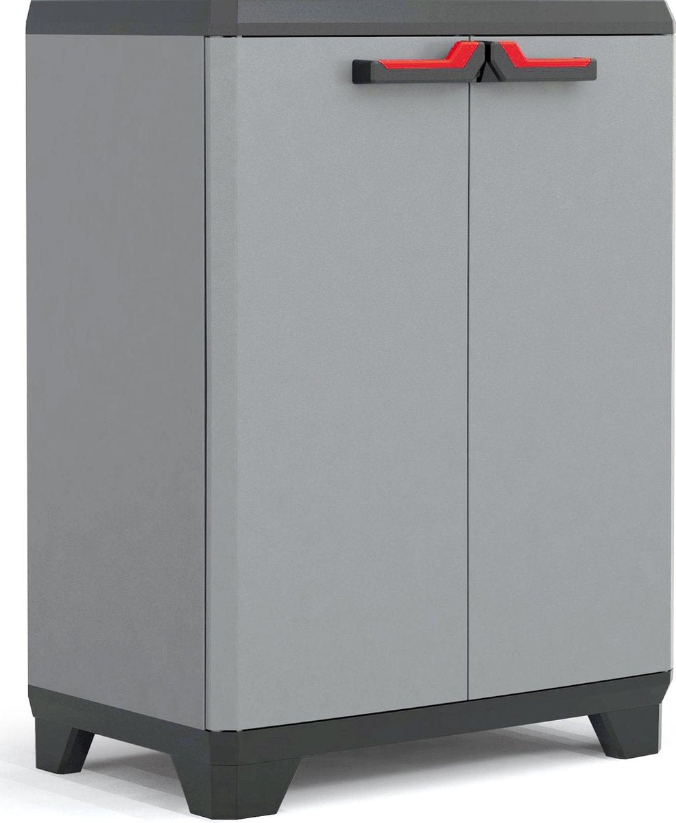 Keter stilo meuble bas - 1 étagère - 68x39x90cm - gris foncé noir