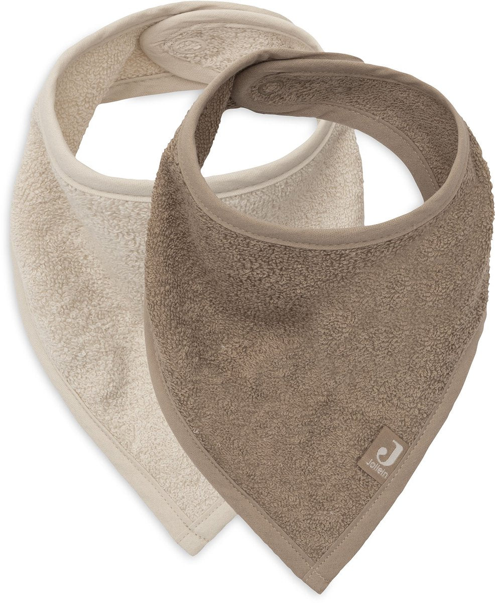 Jollein bavoir bandana sable café au lait (pack de 2)