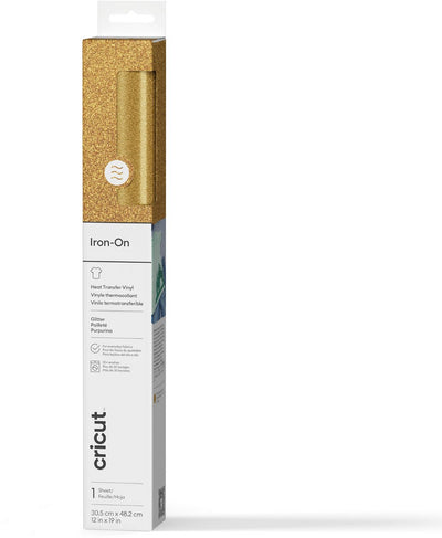 Thermocollant intelligent Cricut 33x91cm – or avec paillettes (1 feuille)
