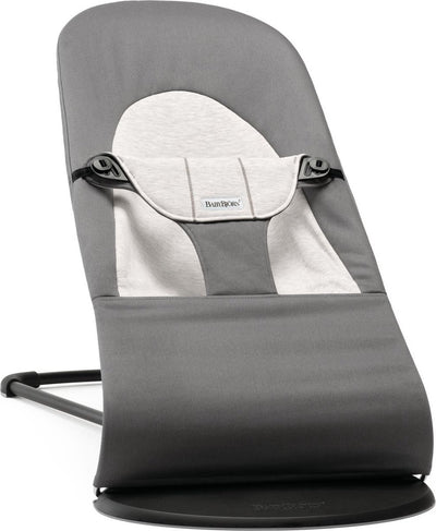 Chaise à bascule Babybjörn balance soft - jersey tissé - gris foncé-gris - ergonomique - réglable - pliable
