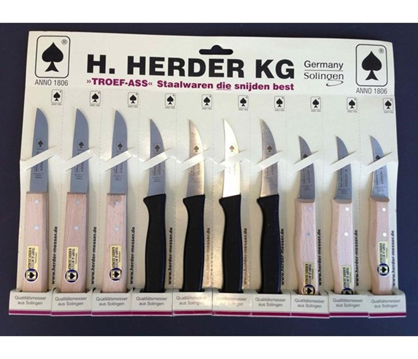 Berger h. gamme de couteaux à éplucher en acier inoxydable