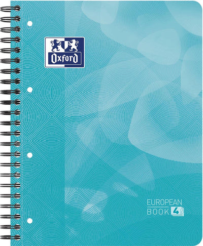 Carnet de projets Oxford - a4+ - 4 trous - ligne - 120 feuilles - aqua