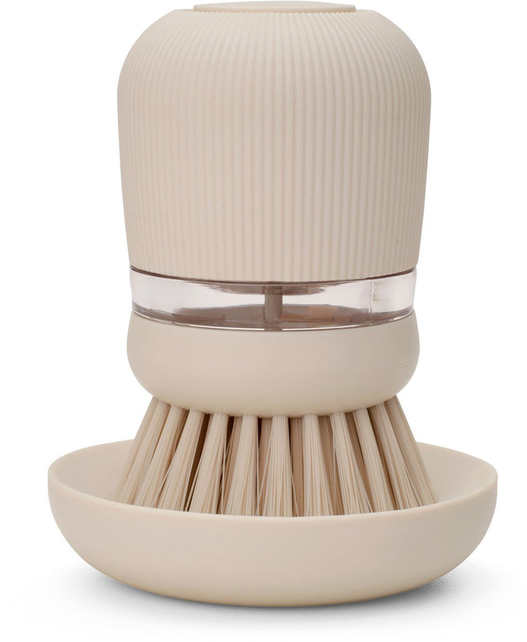 Brosse à vaisselle pour évier Brabantia - avec distributeur de savon - beige doux