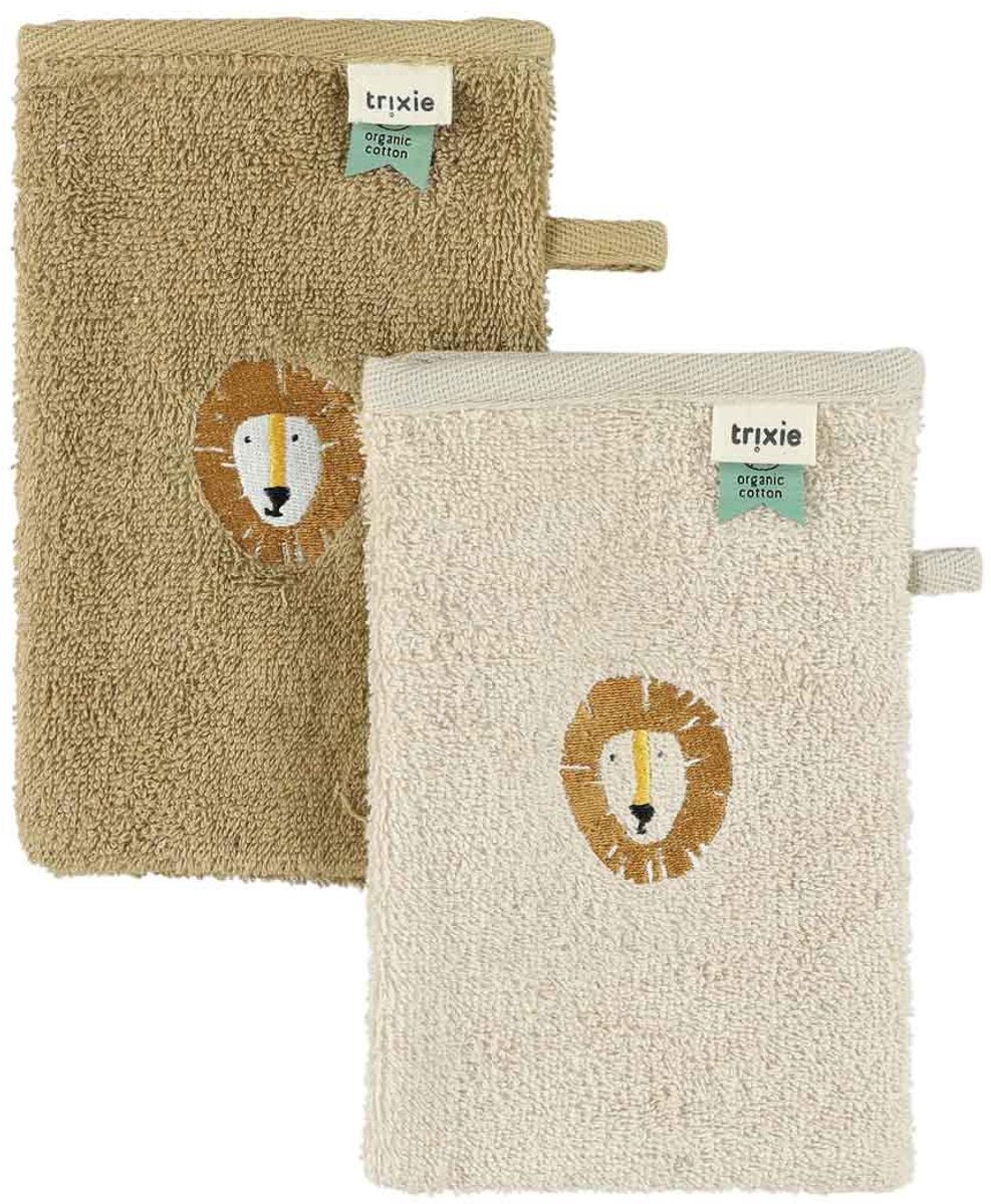 Débarbouillettes Trixie aura lion – 2 pièces – coton biologique – convient aux bébés