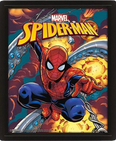 Sans marque sans marque merveille - affiche lenticulaire 3d 26x20 - explosion de costume de Spider-Man