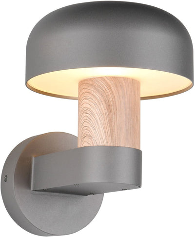 Trio Fraser - applique - élément bois - excl. 1x e27 4,9 w - montage mural - éclairage extérieur - ip54