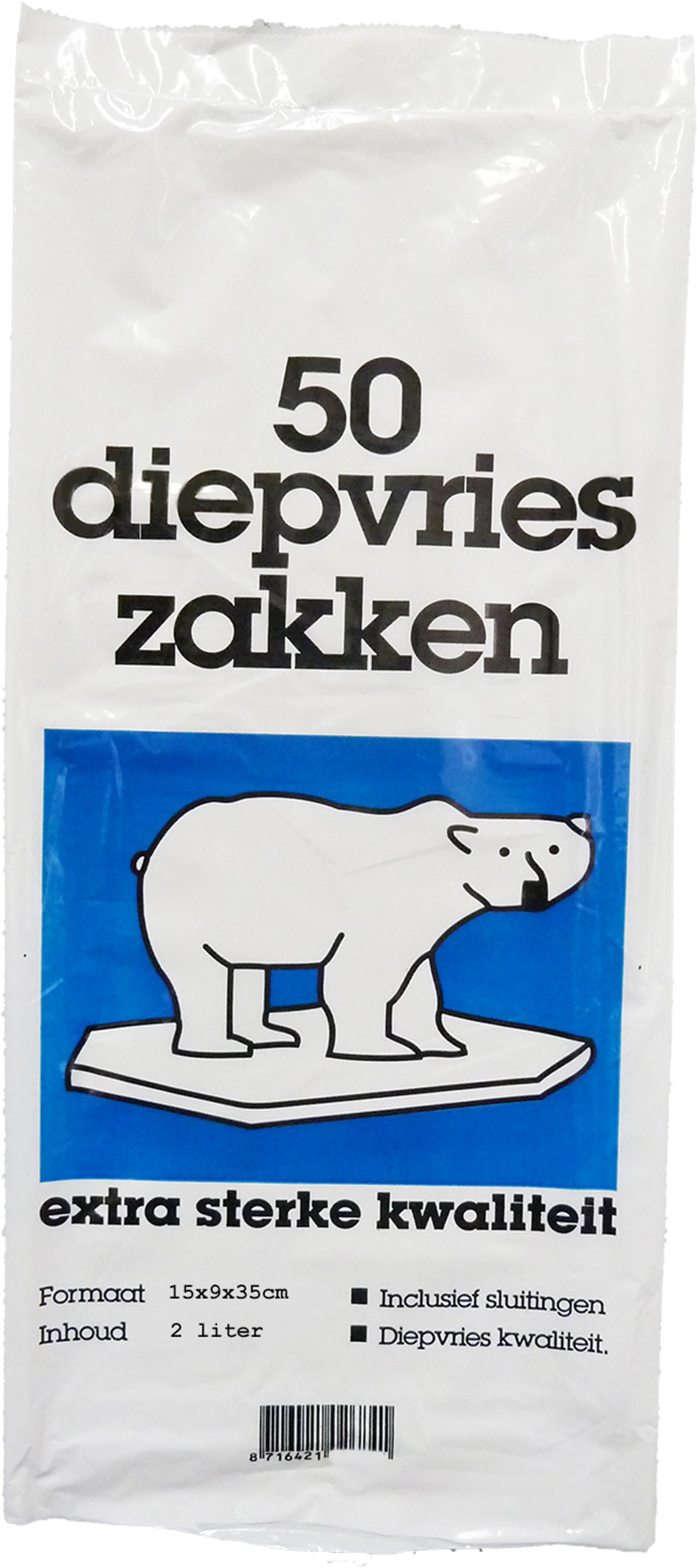 Sacs de congélation ours polaire 2,0l sachet de 50 pièces
